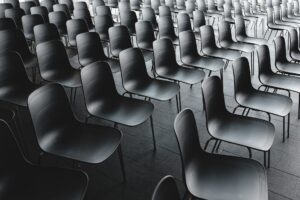 rows of empty chairs